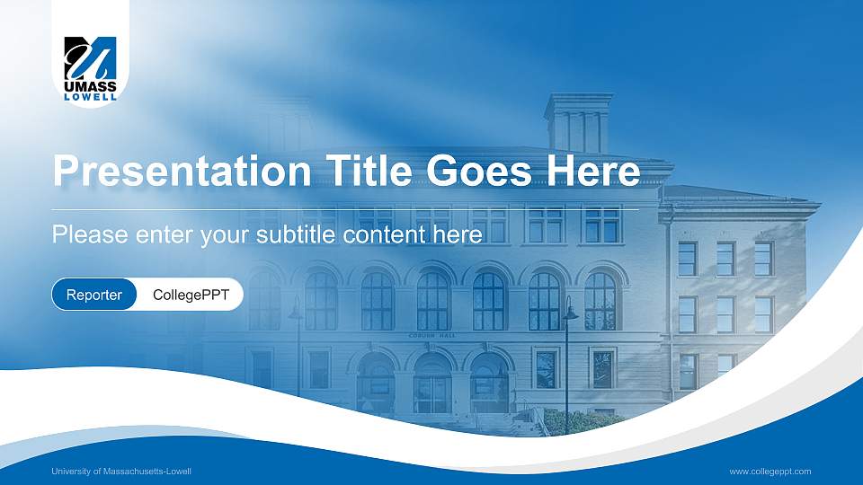 University of Massachusetts-Lowell Lecture Sharing and Networking Event PPT Template16:9 ratio PPT effect preview image