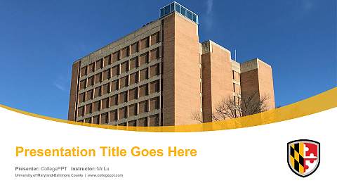 University of Maryland-Baltimore County Course/Courseware Creation PPT Template
