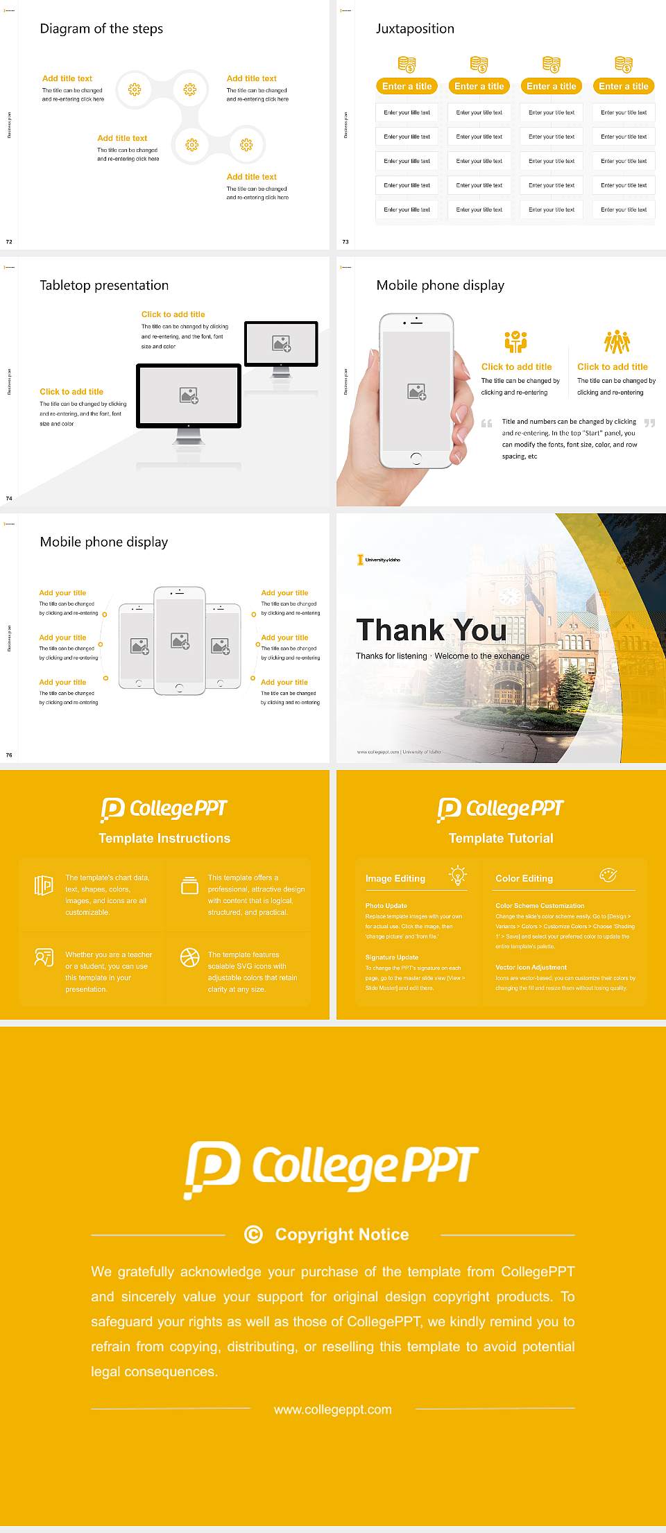 University of Idaho Competition/Entrepreneurship Contest PPT Template4:3 ratio PPT effect preview image9