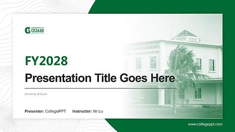 University of Guam Academic Presentation/Research Findings Report PPT Template