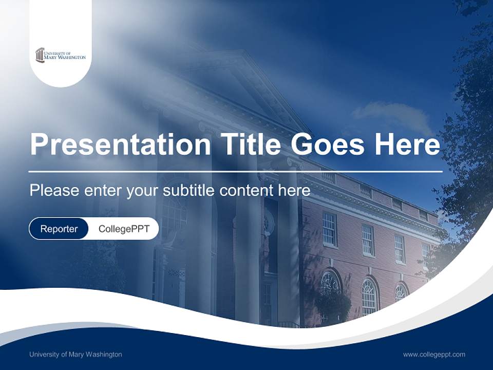 University of Mary Washington Lecture Sharing and Networking Event PPT Template4:3 ratio PPT effect preview image4