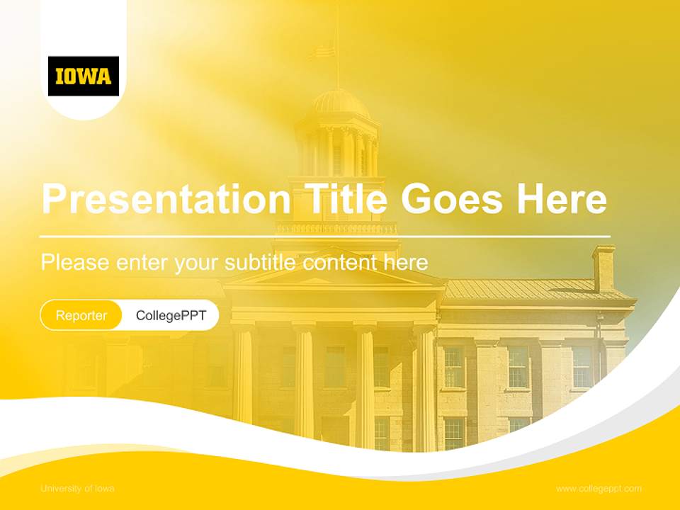 University of Iowa Lecture Sharing and Networking Event PPT Template4:3 ratio PPT effect preview image4