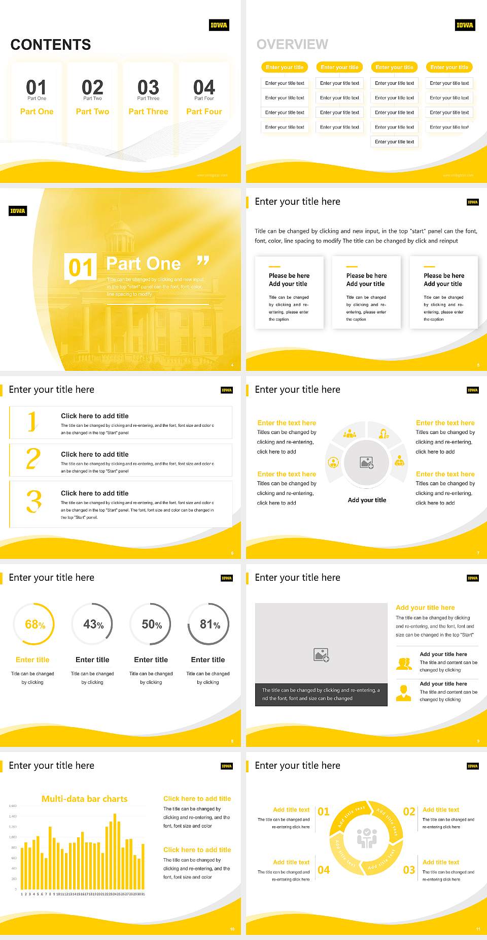 University of Iowa Lecture Sharing and Networking Event PPT Template4:3 ratio PPT effect preview image2