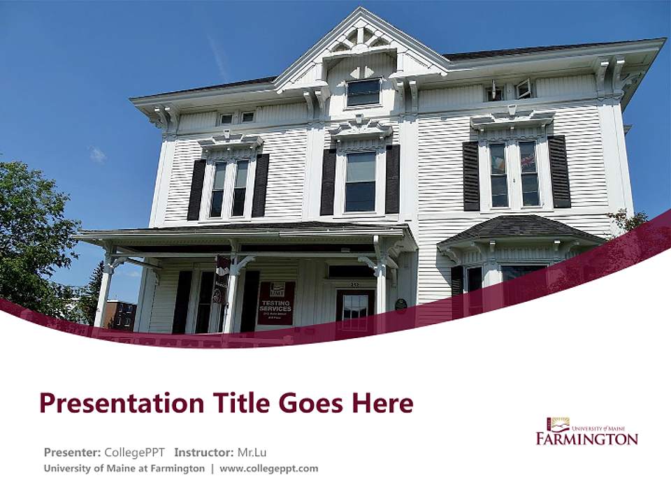 University of Maine at Farmington Course/Courseware Creation PPT Template4:3 ratio PPT effect preview image5