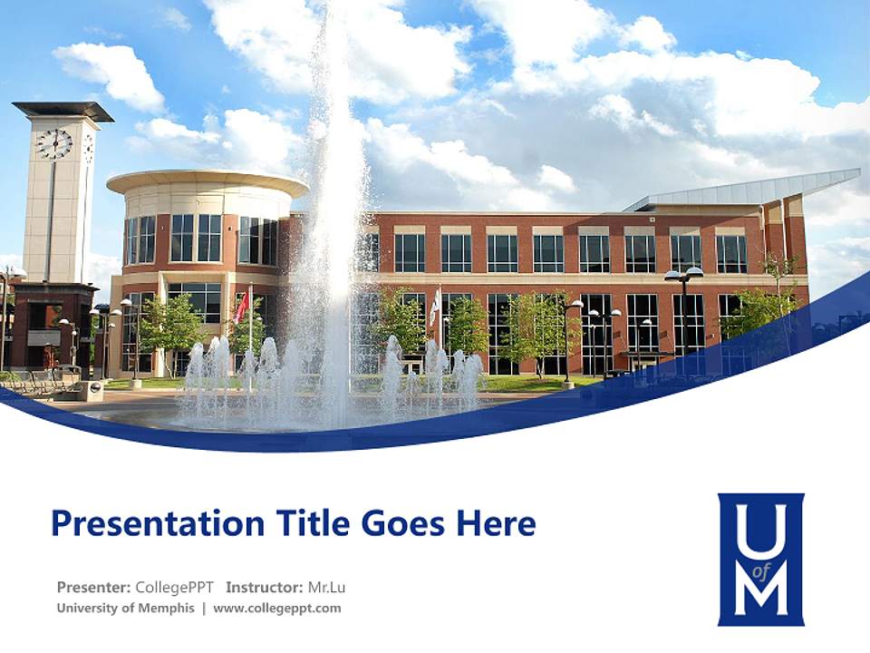 University of Memphis Course/Courseware Creation PPT Template4:3 ratio PPT effect preview image5