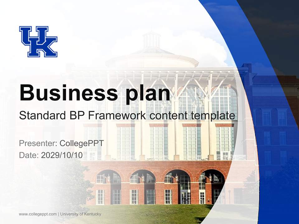 University of Kentucky Competition/Entrepreneurship Contest PPT Template4:3 ratio PPT effect preview image9