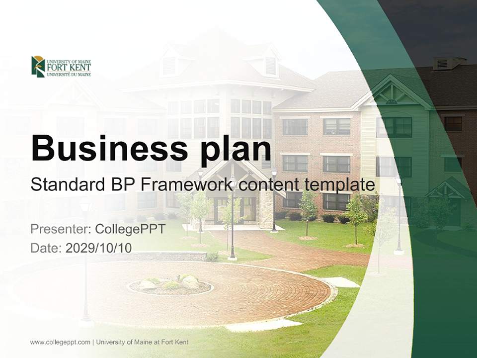 University of Maine at Fort Kent Competition/Entrepreneurship Contest PPT Template4:3 ratio PPT effect preview image9