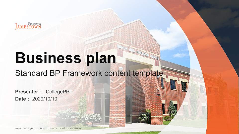 University of Jamestown Competition/Entrepreneurship Contest PPT Template16:9 ratio PPT effect preview image