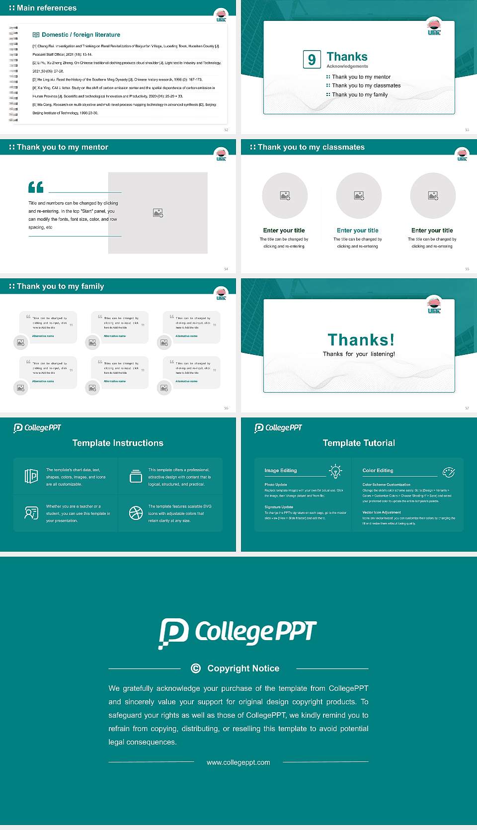 University of Management and Technology Graduation Thesis Defense PPT Template16:9 ratio PPT effect preview image7