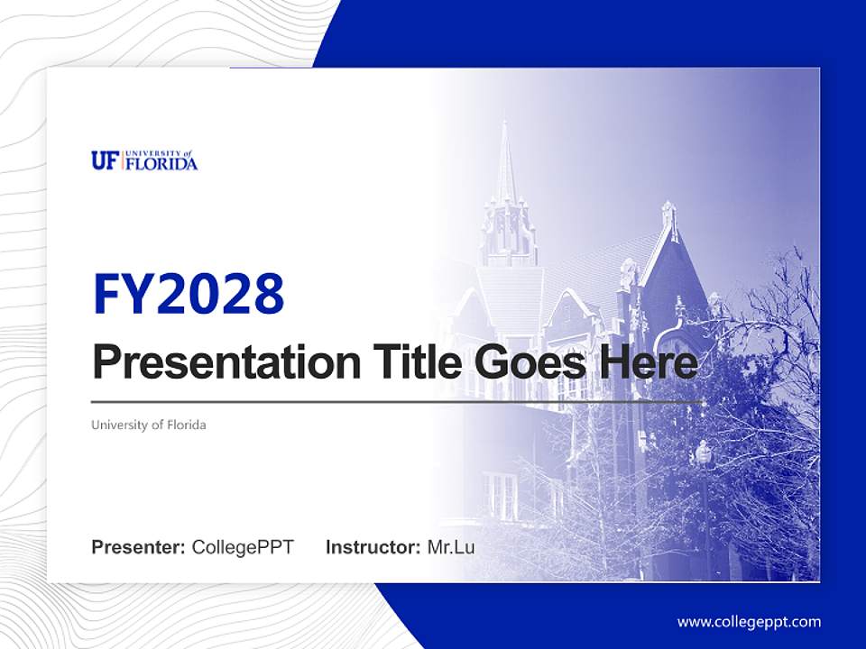 University of Florida Academic Presentation/Research Findings Report PPT Template4:3 ratio PPT effect preview image5