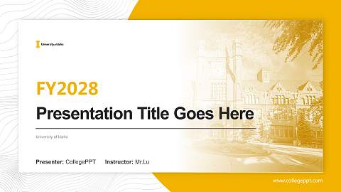 University of Idaho Academic Presentation/Research Findings Report PPT Template
