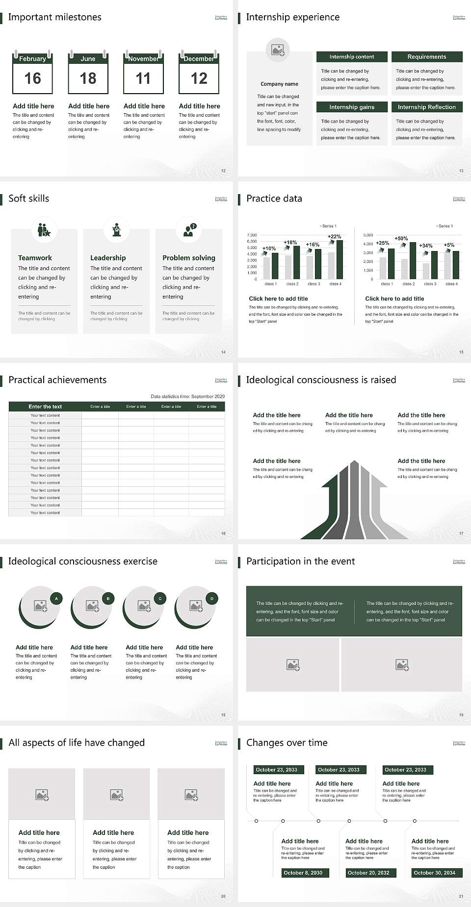 University of La Verne National Scholarship Defense PPT Template4:3 ratio PPT effect preview image3