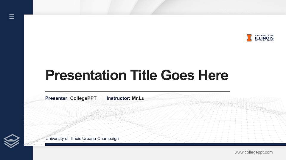University of Illinois Urbana-Champaign Thesis Proposal/Graduation Defense PPT Template16:9 ratio PPT effect preview image