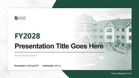 University of Maine at Fort Kent Academic Presentation/Research Findings Report PPT Template