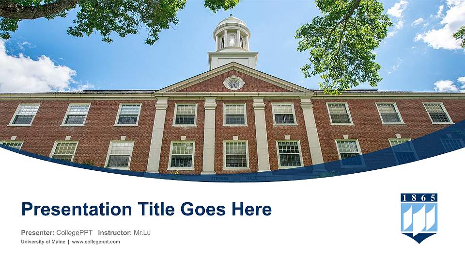 University of Maine Course/Courseware Creation PPT Template16:9 ratio PPT effect preview image