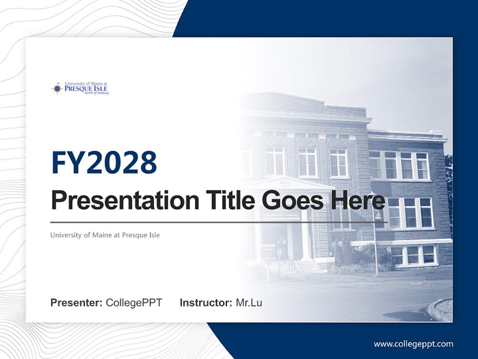University of Maine at Presque Isle Academic Presentation/Research Findings Report PPT Template4:3 ratio PPT effect preview image5