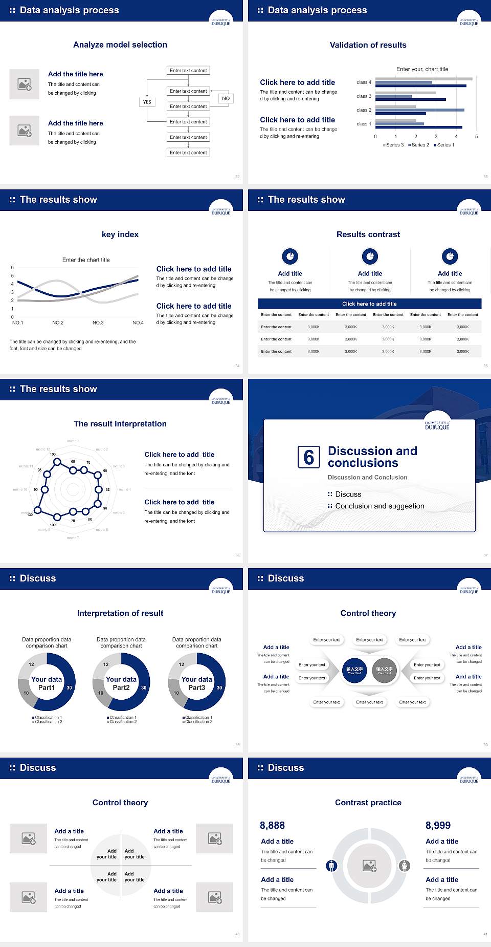 University of Dubuque Graduation Thesis Defense PPT Template4:3 ratio PPT effect preview image5