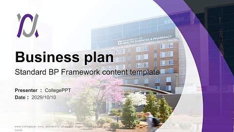 University of Health Sciences and Pharmacy in St. Louis Competition/Entrepreneurship Contest PPT Template