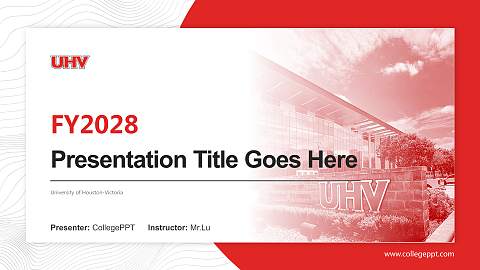 University of Houston-Victoria Academic Presentation/Research Findings Report PPT Template