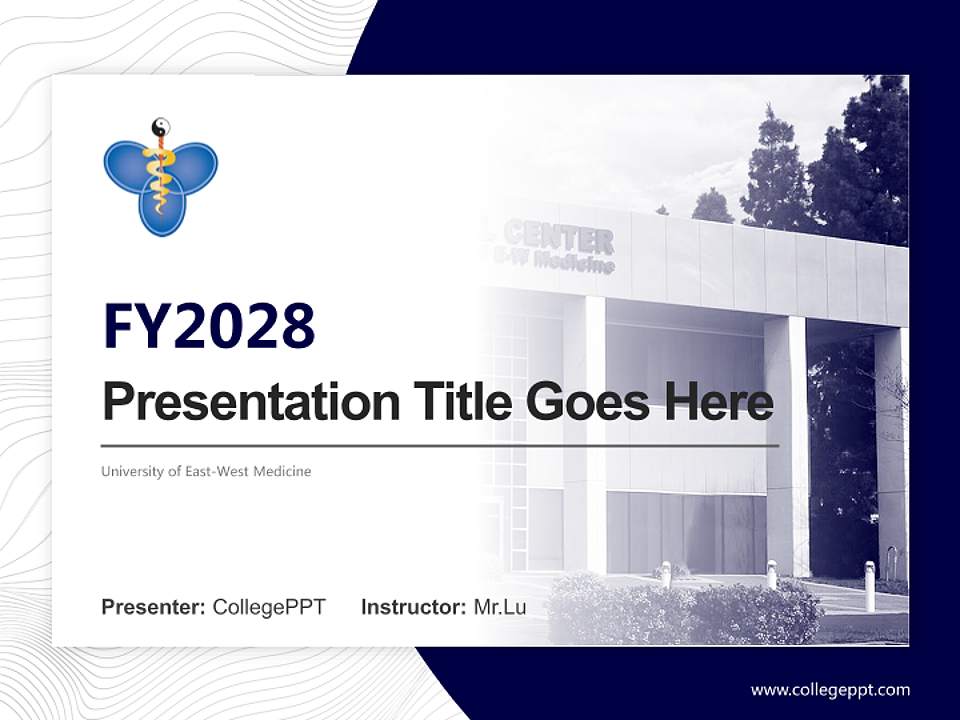 University of East-West Medicine Academic Presentation/Research Findings Report PPT Template4:3 ratio PPT effect preview image5