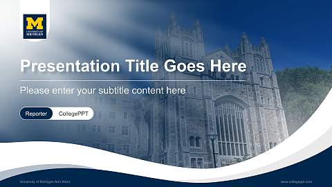 University of Michigan-Ann Arbor Lecture Sharing and Networking Event PPT Template