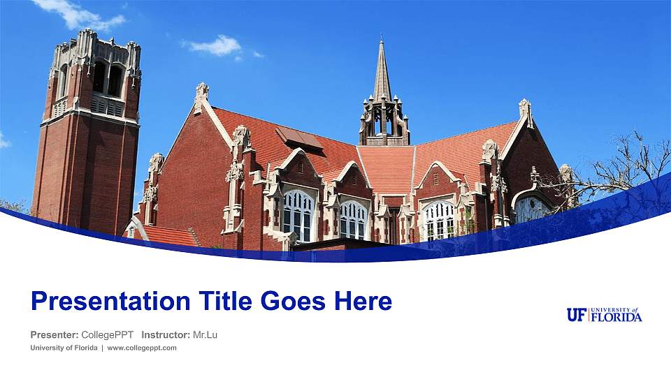 University of Florida Course/Courseware Creation PPT Template16:9 ratio PPT effect preview image