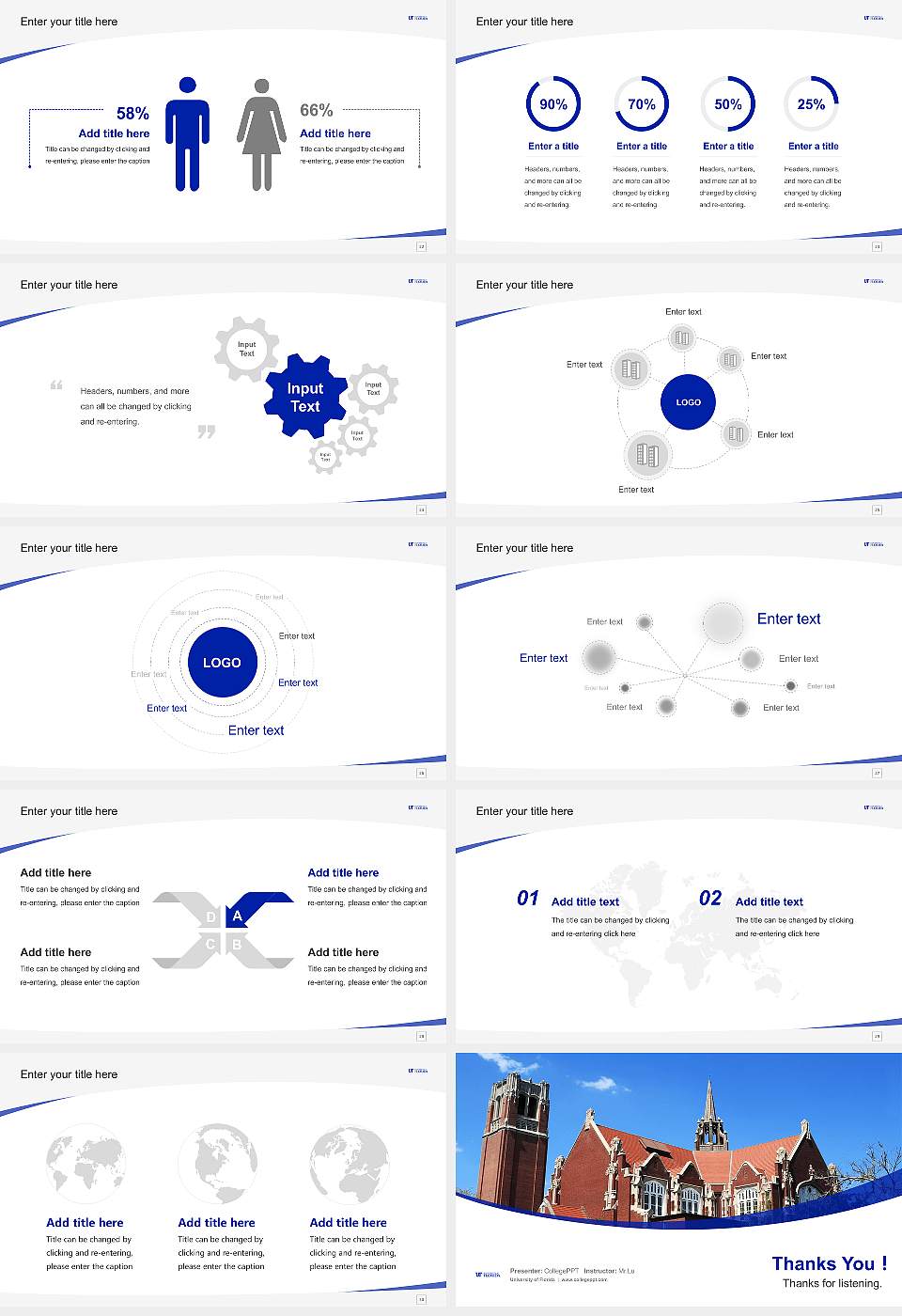 University of Florida Course/Courseware Creation PPT Template16:9 ratio PPT effect preview image4