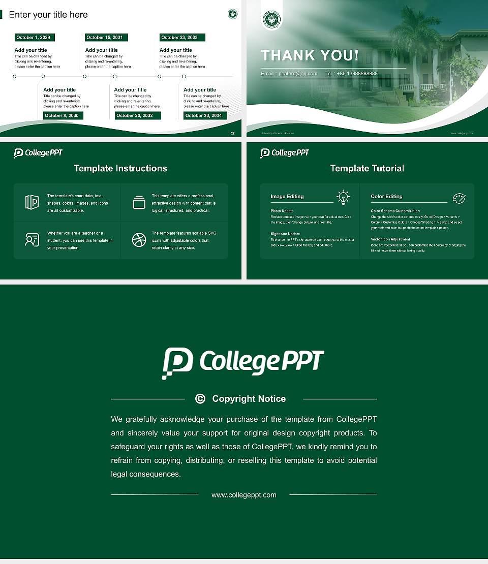 University of Hawaii at Manoa Lecture Sharing and Networking Event PPT Template16:9 ratio PPT effect preview image4