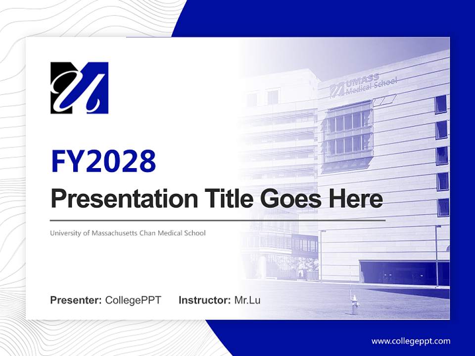 University of Massachusetts Chan Medical School Academic Presentation/Research Findings Report PPT Template4:3 ratio PPT effect preview image5