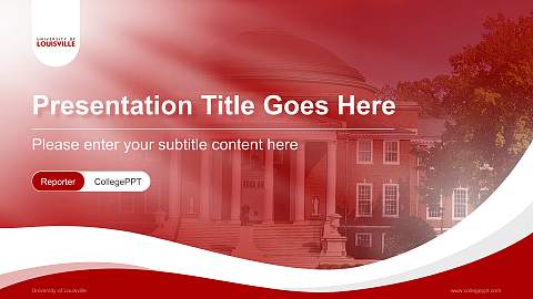 University of Louisville Lecture Sharing and Networking Event PPT Template
