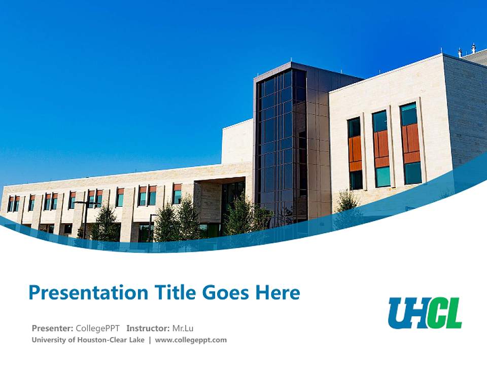 University of Houston-Clear Lake Course/Courseware Creation PPT Template4:3 ratio PPT effect preview image5