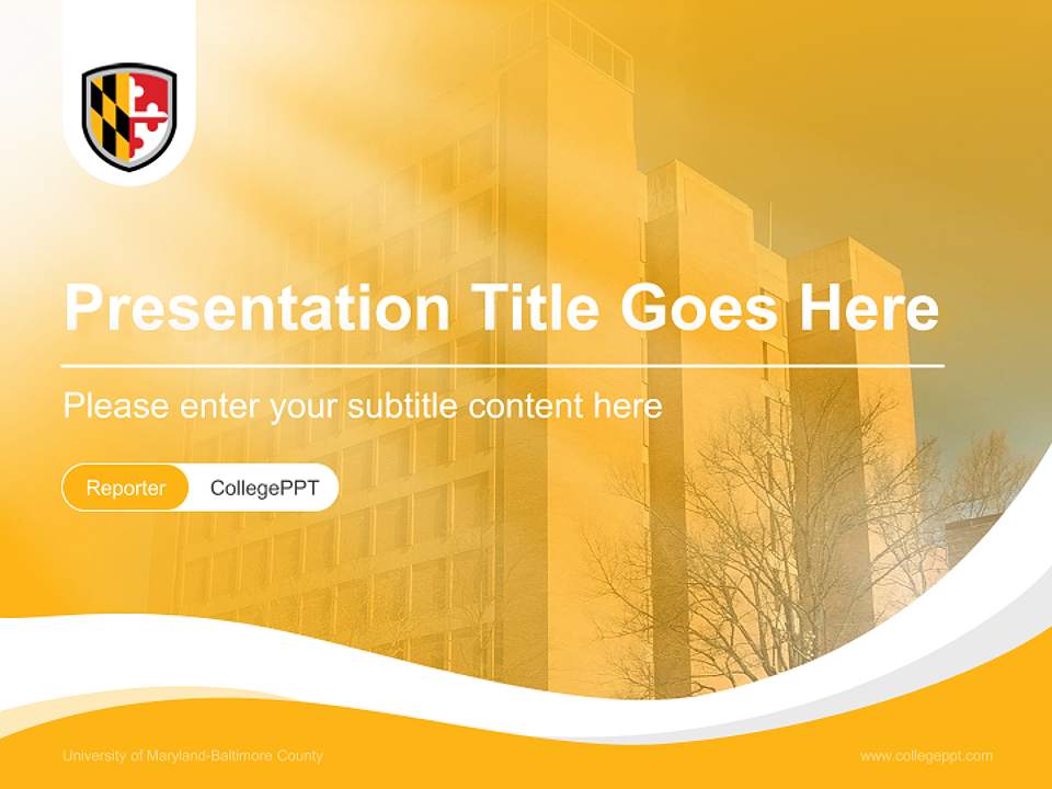 University of Maryland-Baltimore County Lecture Sharing and Networking Event PPT Template4:3 ratio PPT effect preview image4