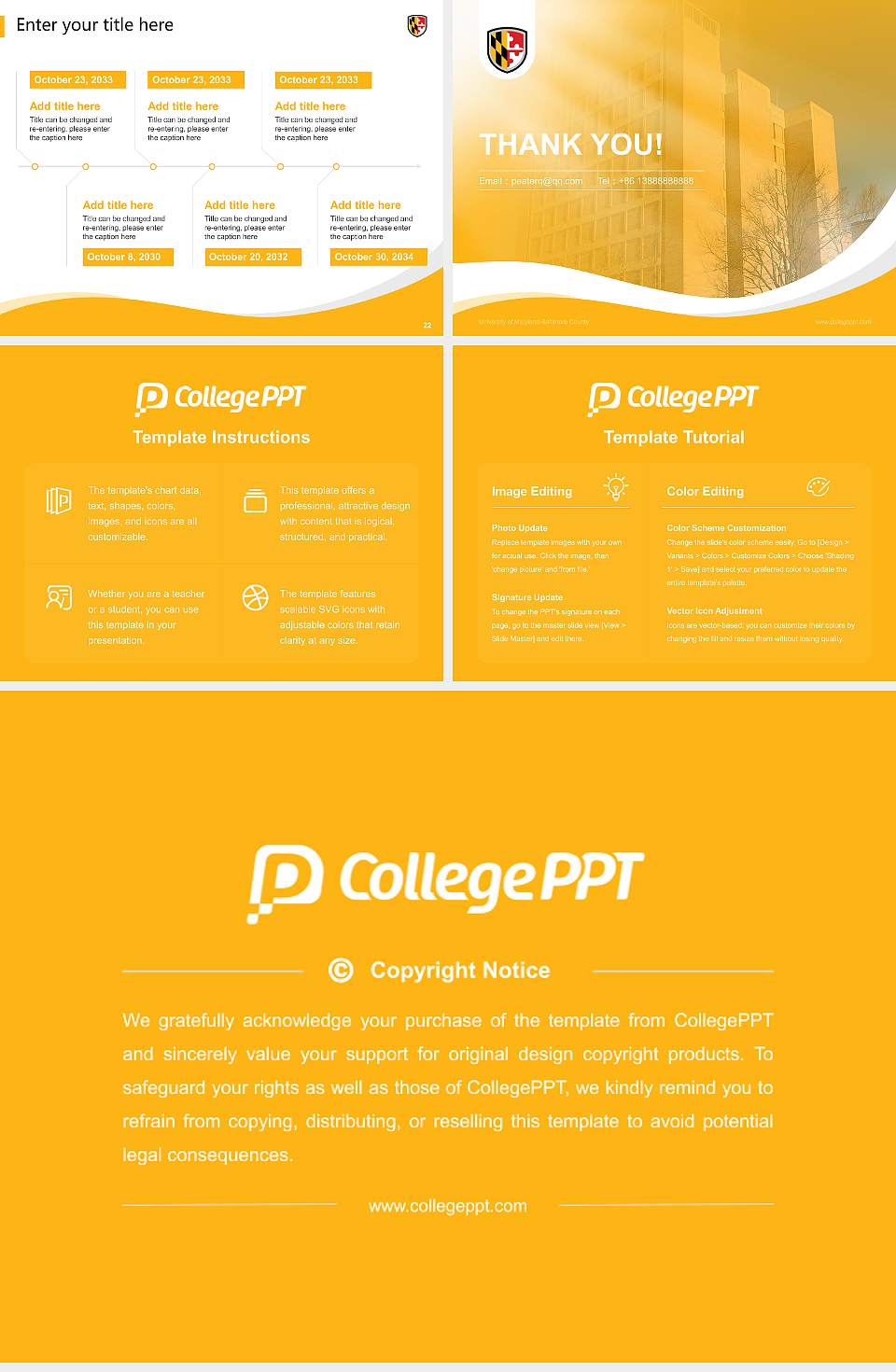 University of Maryland-Baltimore County Lecture Sharing and Networking Event PPT Template4:3 ratio PPT effect preview image4