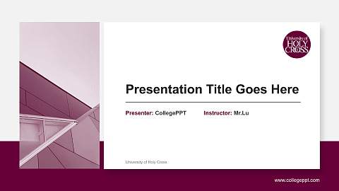 University of Holy Cross General Purpose PPT Template