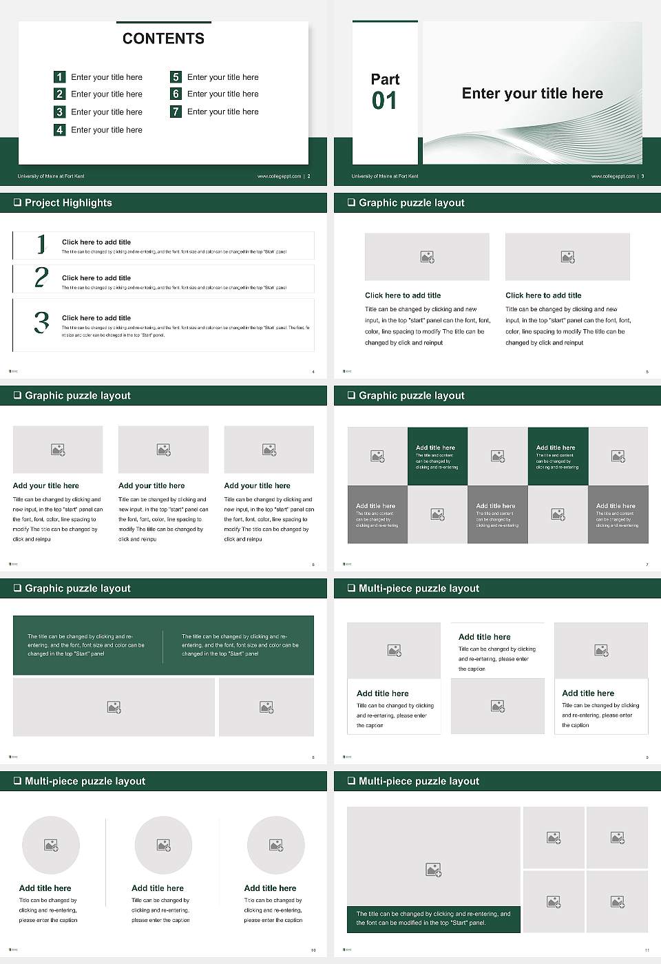 University of Maine at Fort Kent General Purpose PPT Template16:9 ratio PPT effect preview image2
