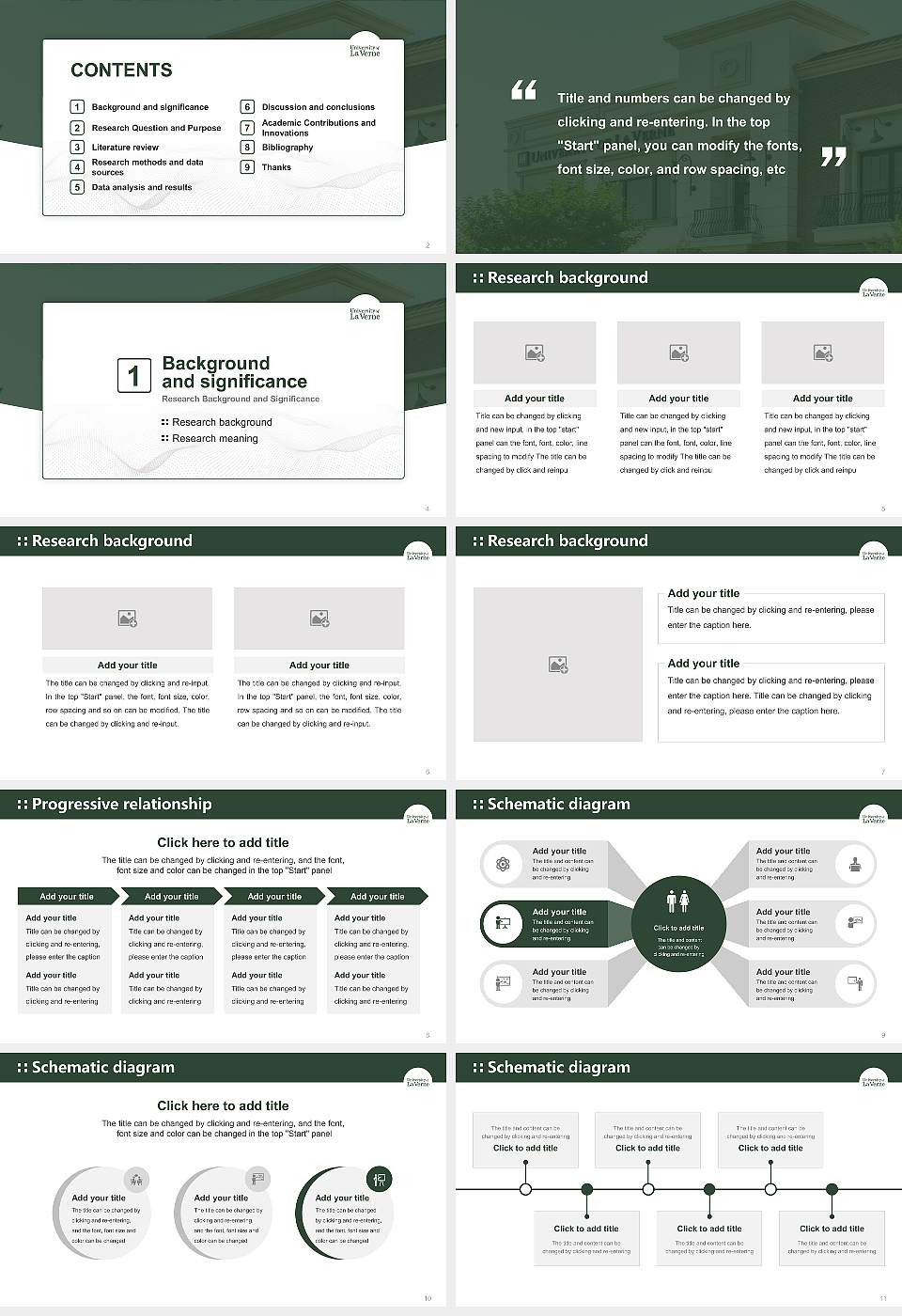 University of La Verne Graduation Thesis Defense PPT Template16:9 ratio PPT effect preview image2