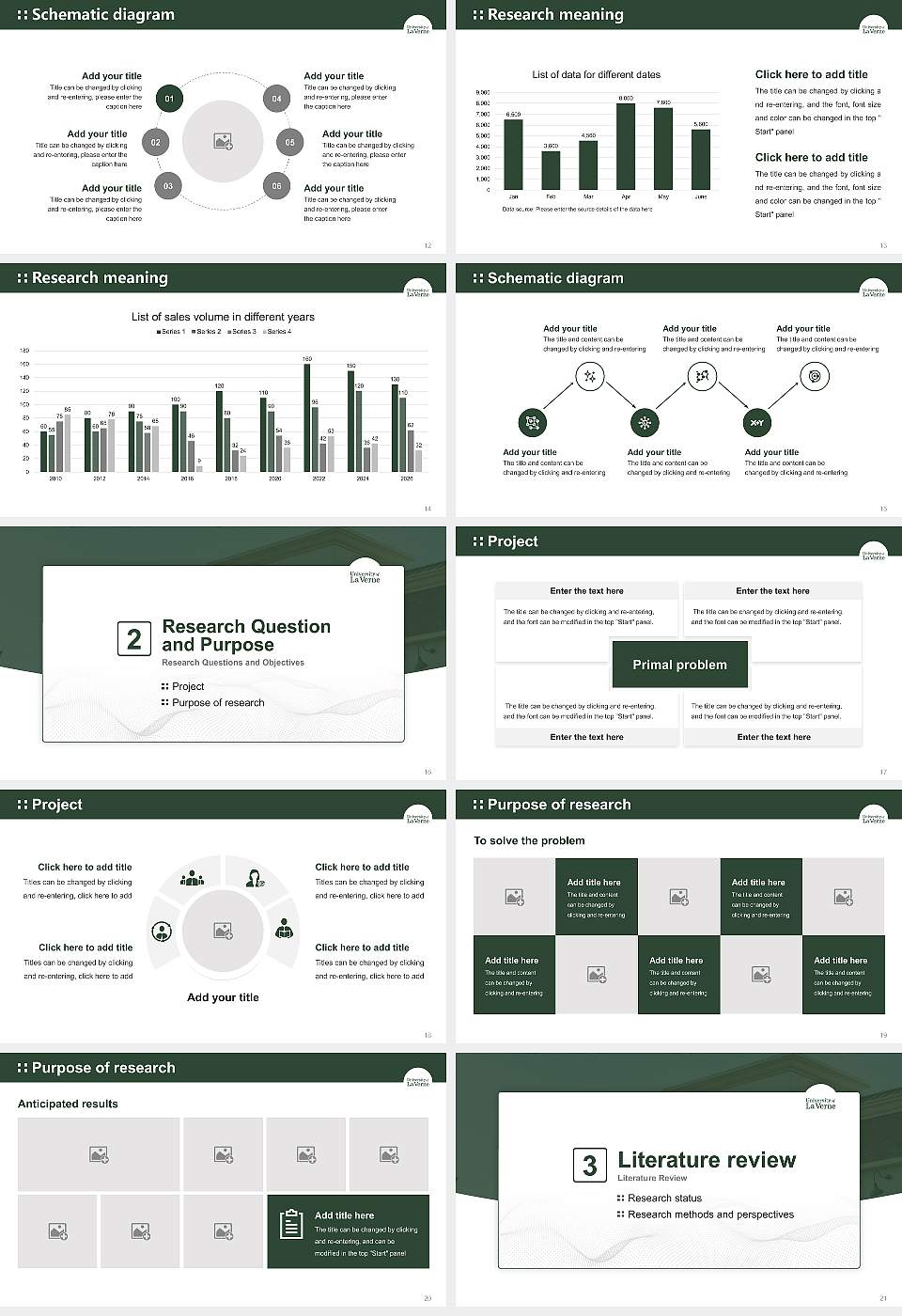 University of La Verne Graduation Thesis Defense PPT Template16:9 ratio PPT effect preview image3
