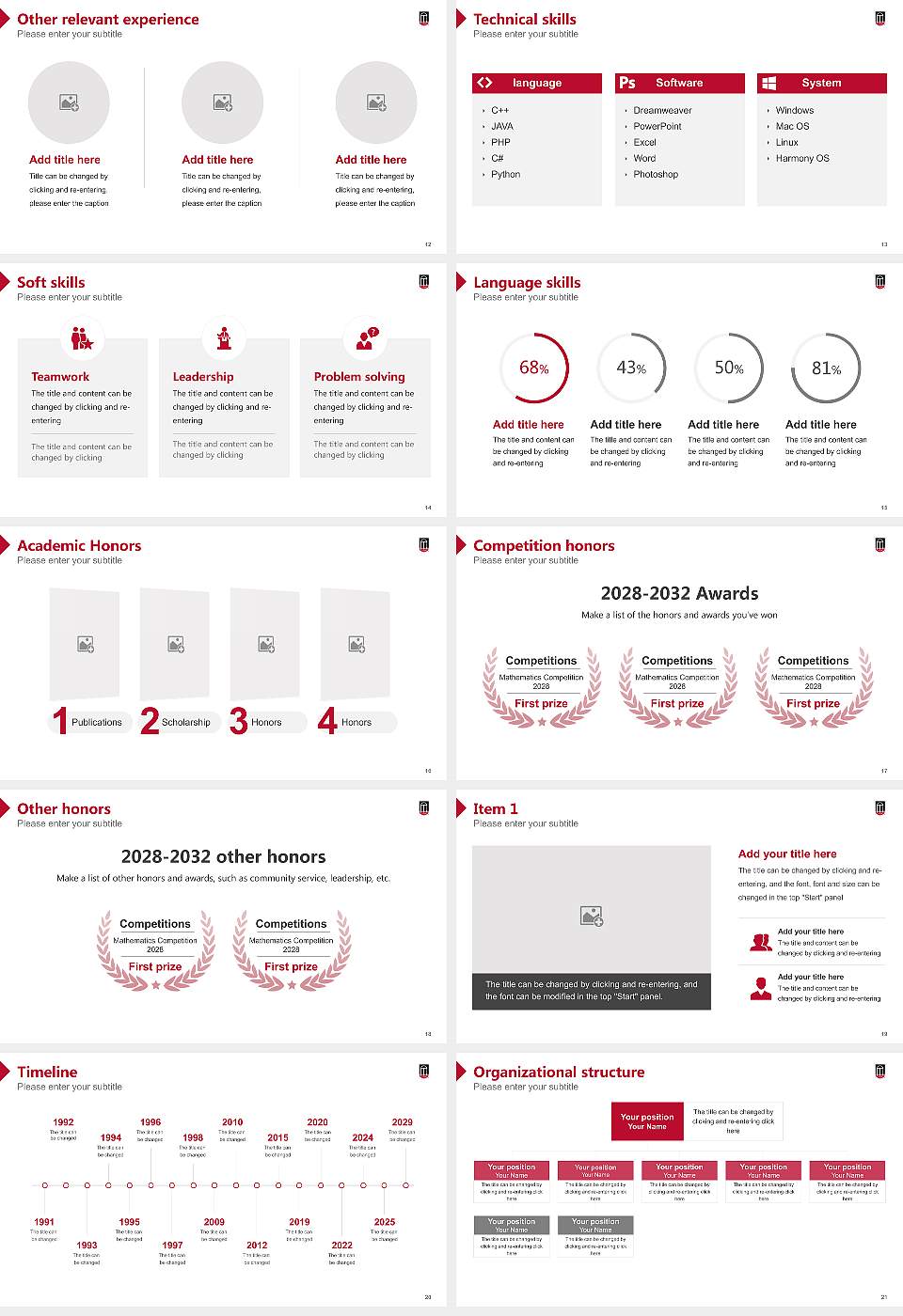 University of Georgia Resume PPT Template16:9 ratio PPT effect preview image3