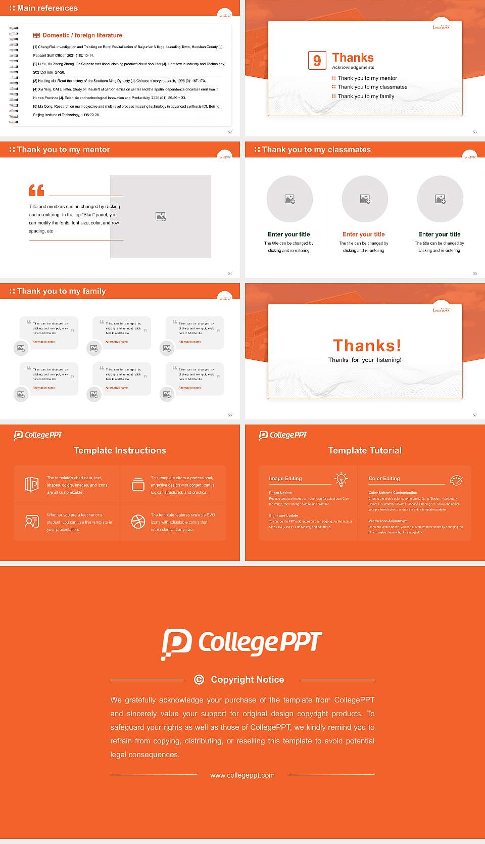 University of Jamestown Graduation Thesis Defense PPT Template16:9 ratio PPT effect preview image7