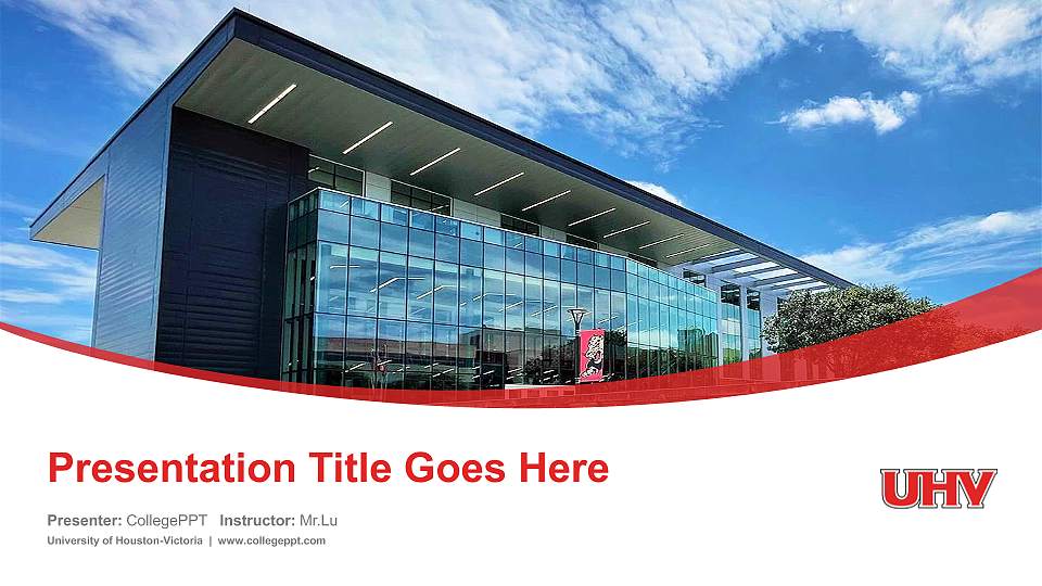 University of Houston-Victoria Course/Courseware Creation PPT Template16:9 ratio PPT effect preview image