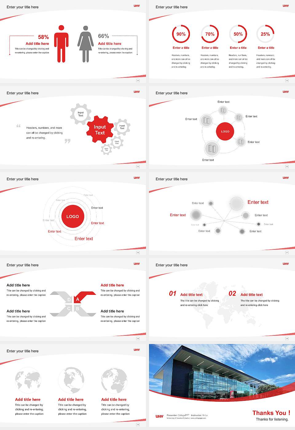 University of Houston-Victoria Course/Courseware Creation PPT Template16:9 ratio PPT effect preview image4