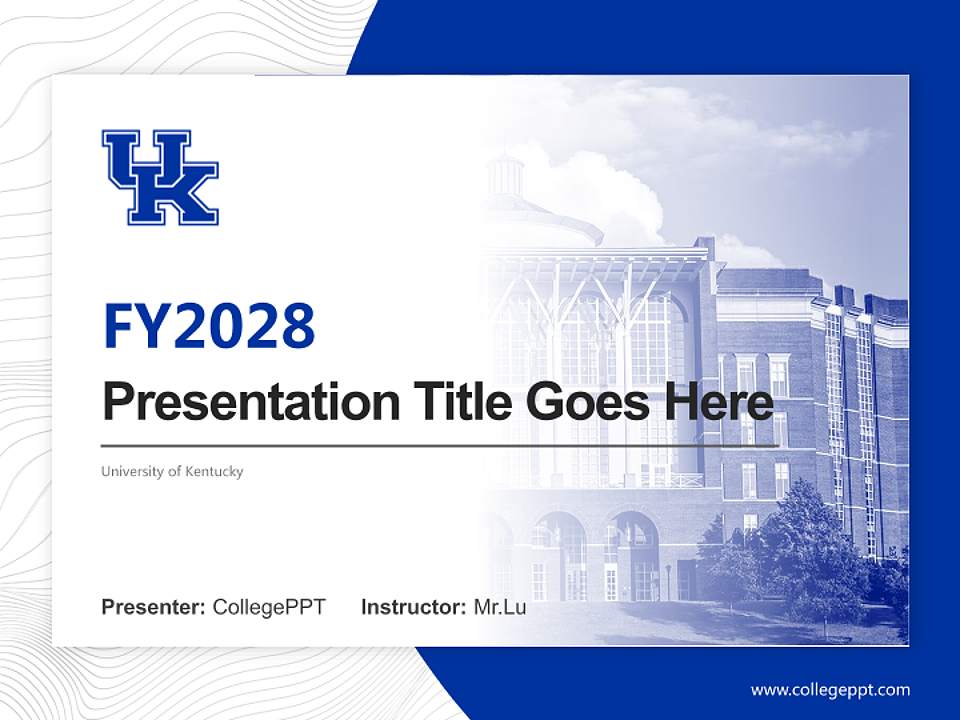 University of Kentucky Academic Presentation/Research Findings Report PPT Template4:3 ratio PPT effect preview image5