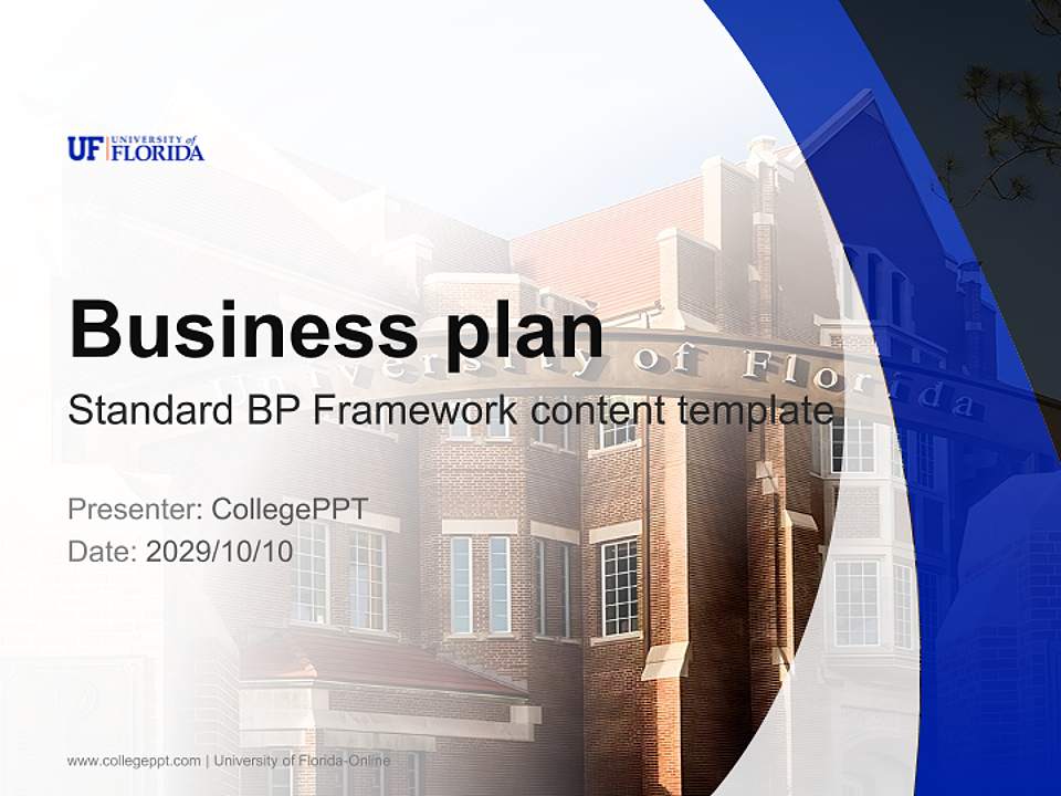 University of Florida-Online Competition/Entrepreneurship Contest PPT Template4:3 ratio PPT effect preview image9