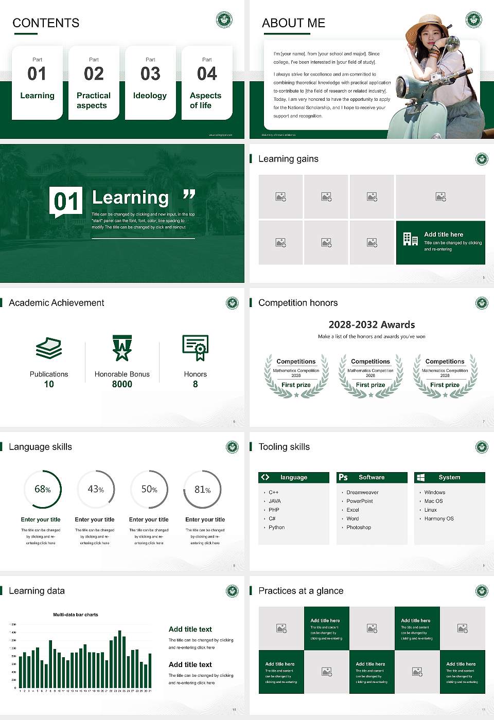 University of Hawaii at Manoa National Scholarship Defense PPT Template16:9 ratio PPT effect preview image2