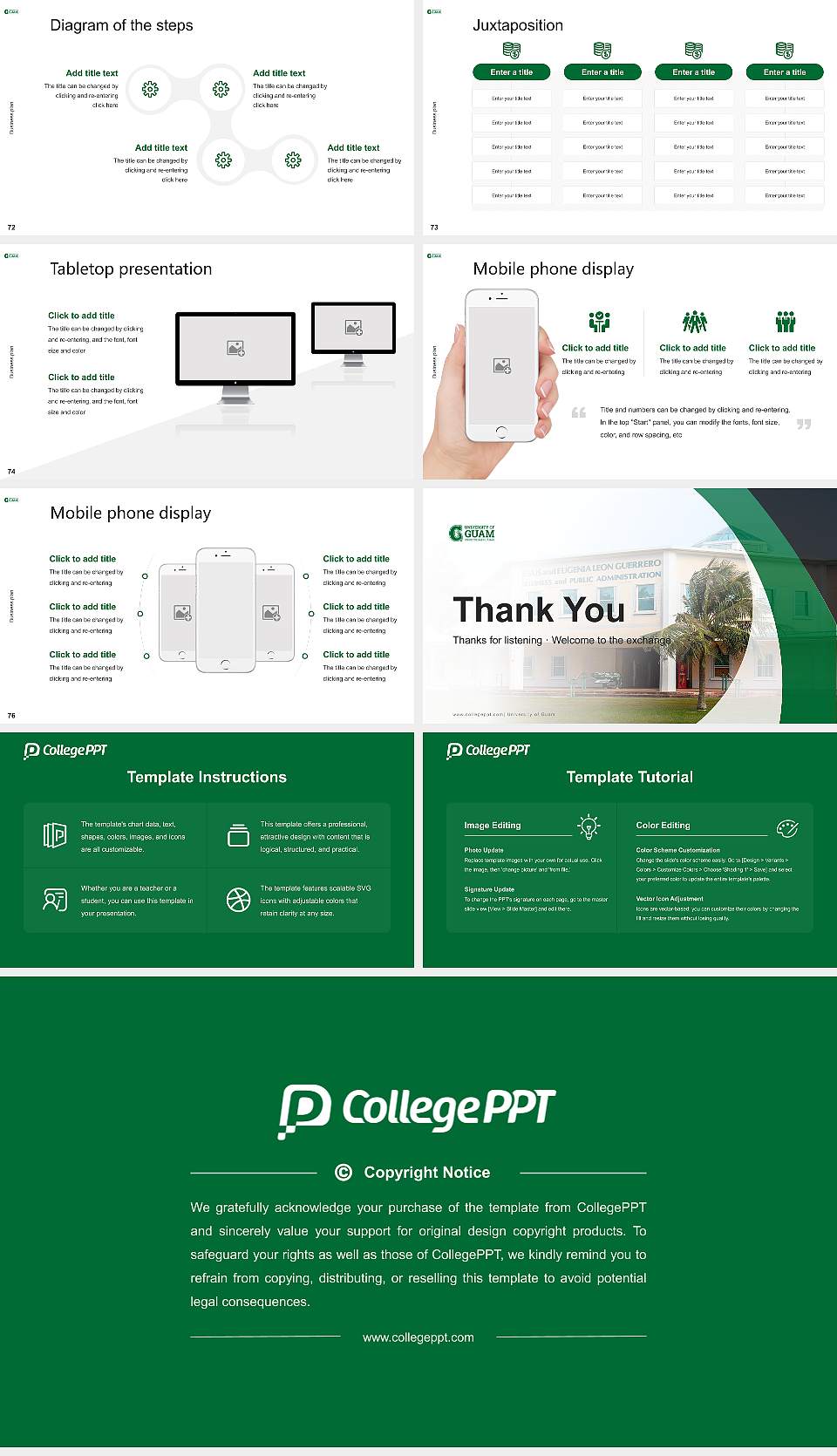 University of Guam Competition/Entrepreneurship Contest PPT Template16:9 ratio PPT effect preview image9