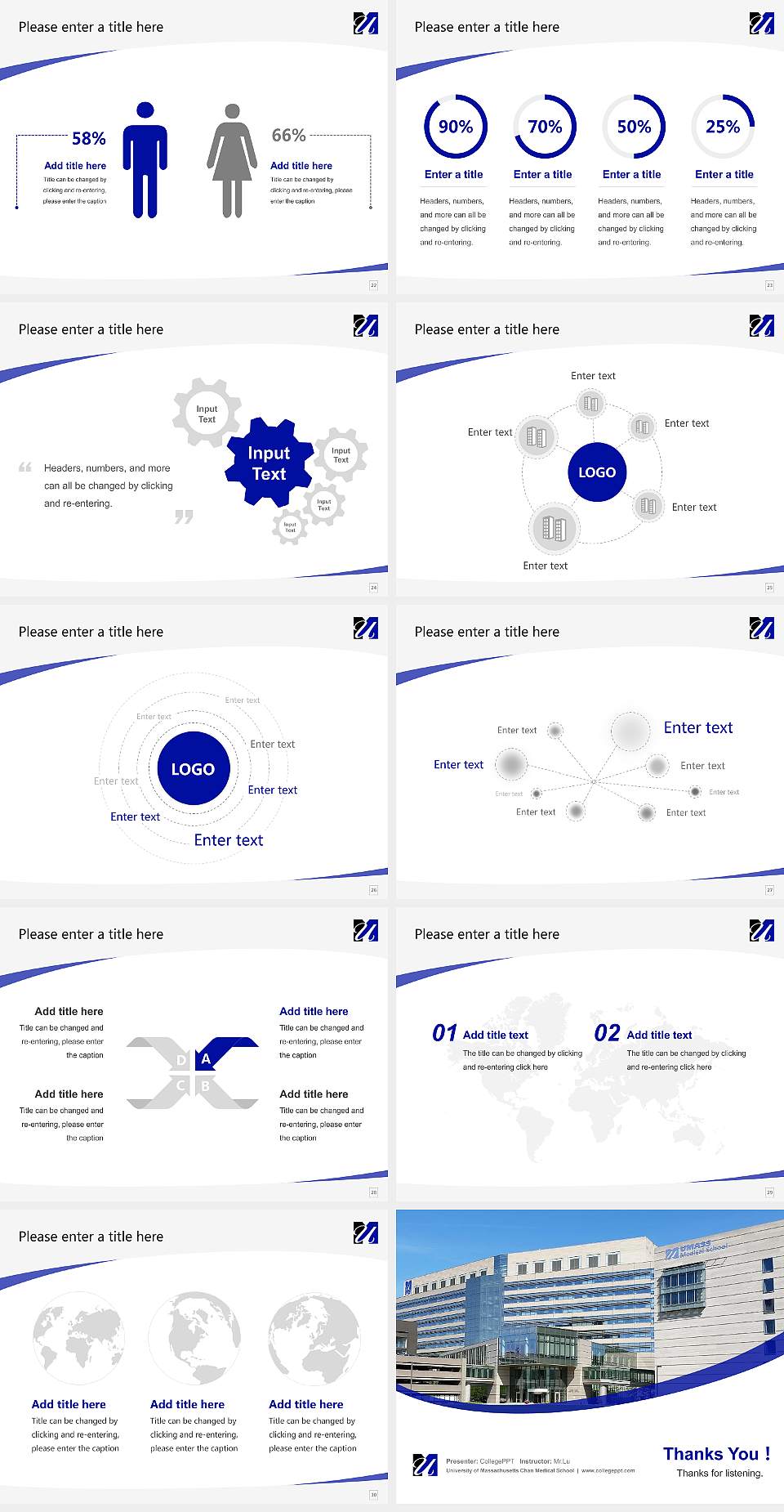 University of Massachusetts Chan Medical School Course/Courseware Creation PPT Template4:3 ratio PPT effect preview image4