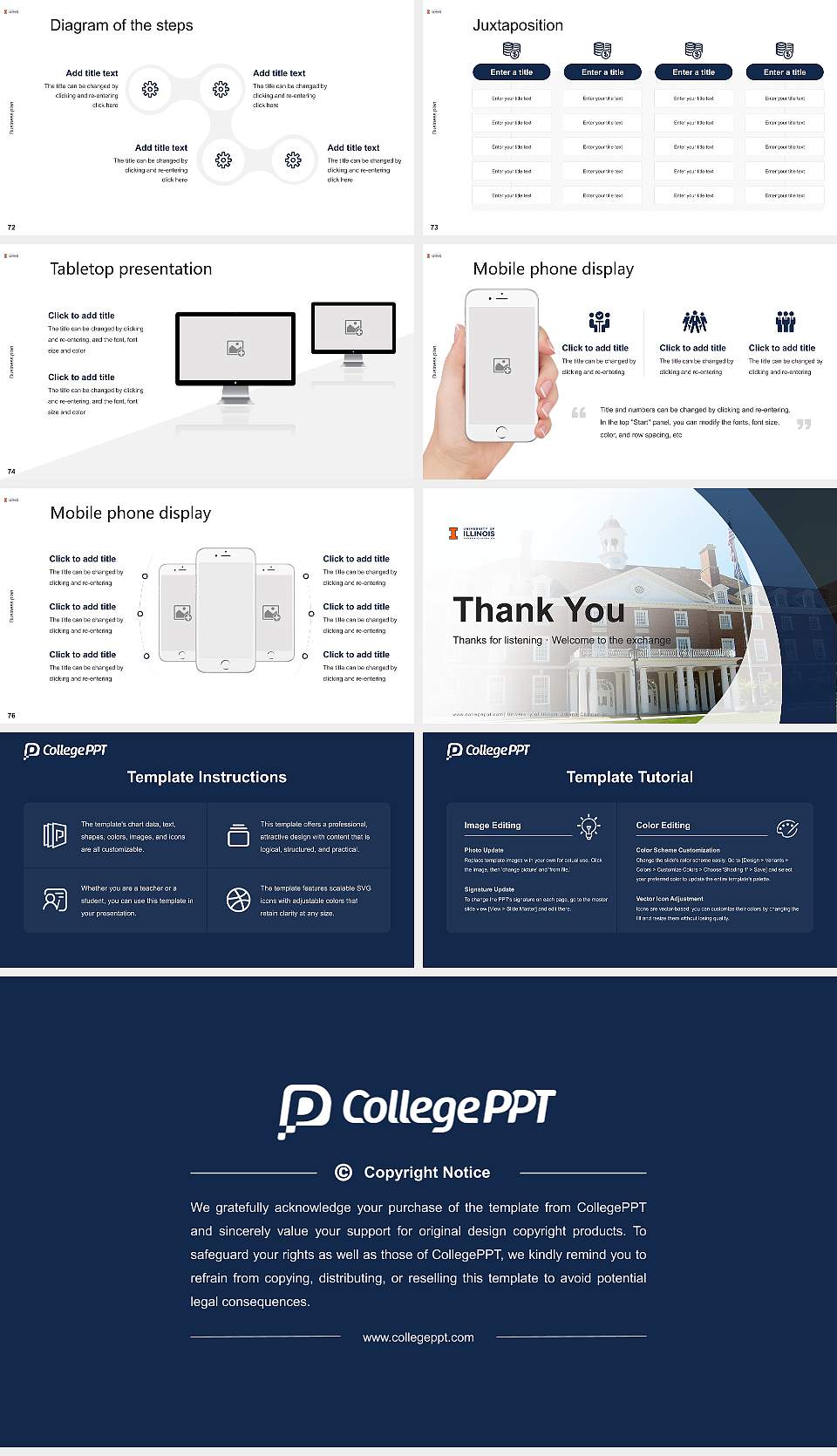 University of Illinois Urbana-Champaign Competition/Entrepreneurship Contest PPT Template16:9 ratio PPT effect preview image9