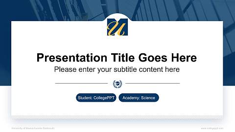 University of Massachusetts-Dartmouth National Scholarship Defense PPT Template