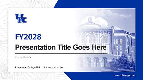 University of Kentucky Academic Presentation/Research Findings Report PPT Template