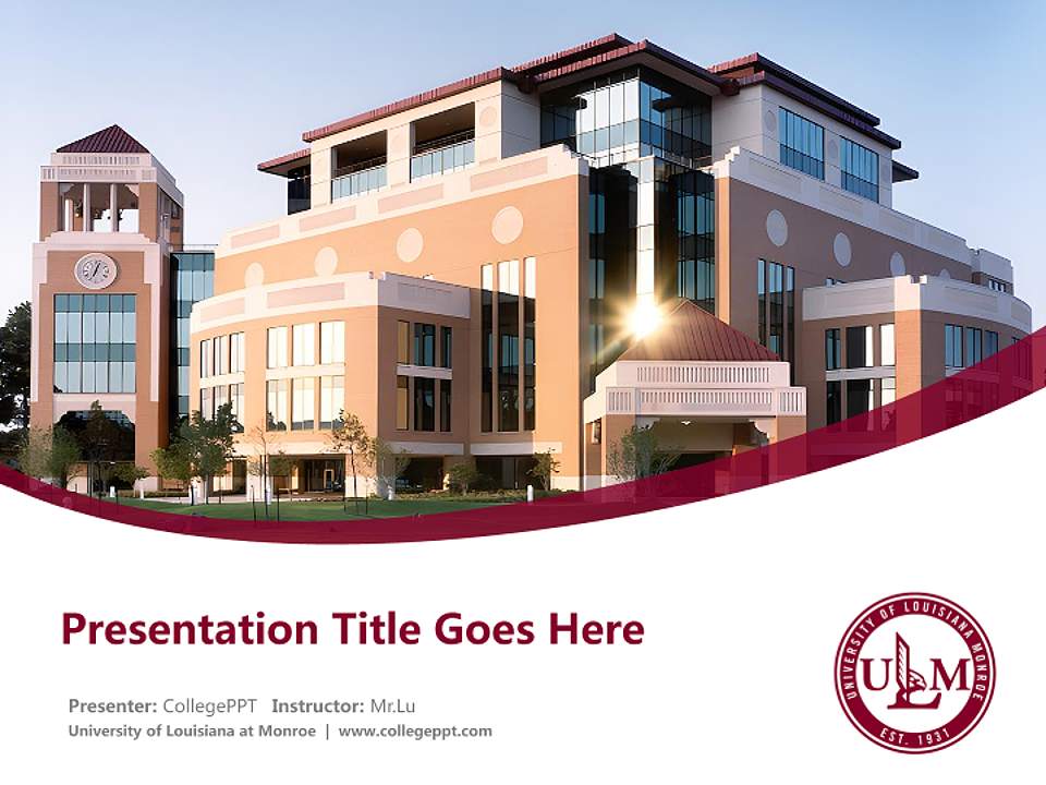 University of Louisiana at Monroe Course/Courseware Creation PPT Template4:3 ratio PPT effect preview image5